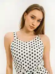 Платье c принтом горошек Elmay
