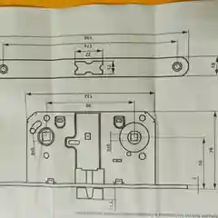 Защелка под ручку 90 мм, золото