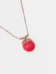 Розовый цепочка с кулоном