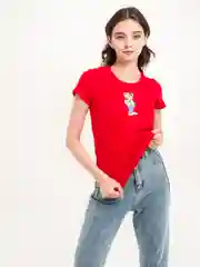 Красный футболка женская, 4 цвета