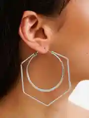 Золотой серьги "Геометрия"
