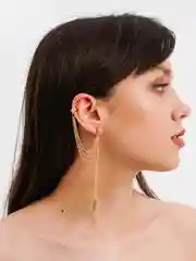 Серьга кафф с цепочкой 2 цвета