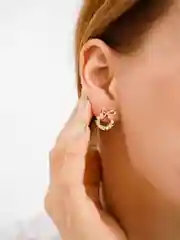 Серьги гвоздики с жемчугом,серьги круглые со стразами