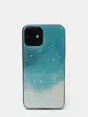 Голубой силиконовый чехол с блестками для iPhone 7/8, Xr, 11, 11 pro, 12/12 pro