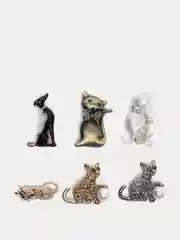 Брошь "Кошки и собаки"