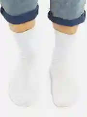 Носки мужские белые "100% Мужик"