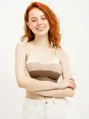 Коричневый топ женский