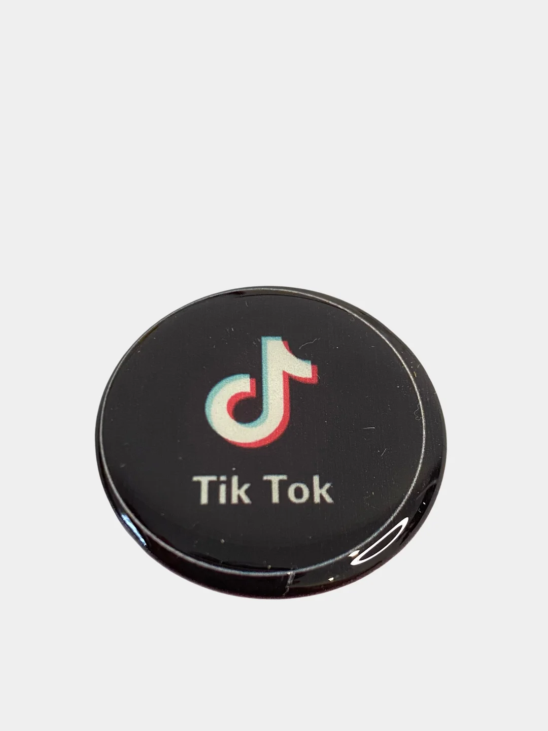 Черный поп-сокет для смартфона Tik Tok / Кольцо-держатель