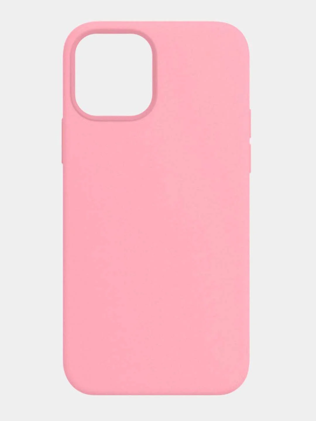 Розовый чехол Silicone Case для iPhone 12 / iPhone 12 Pro (закрытый низ и микрофибра)
