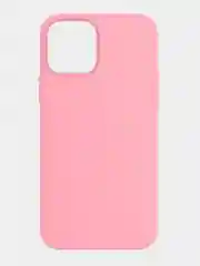 Розовый чехол Silicone Case для iPhone 12 / iPhone 12 Pro (закрытый низ и микрофибра)