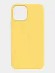 Желтый чехол Silicone Case для iPhone 12 / iPhone 12 Pro (закрытый низ и микрофибра)