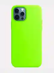 Лайм чехол Silicone Case для iPhone 12 / iPhone 12 Pro (закрытый низ и микрофибра)