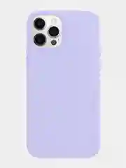 Лавандовый чехол Silicone Case для iPhone 12 / iPhone 12 Pro (закрытый низ и микрофибра)