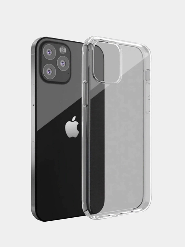 Чехол на iPhone 12 / 12 Pro, плотный, прозрачный 1.5 мм