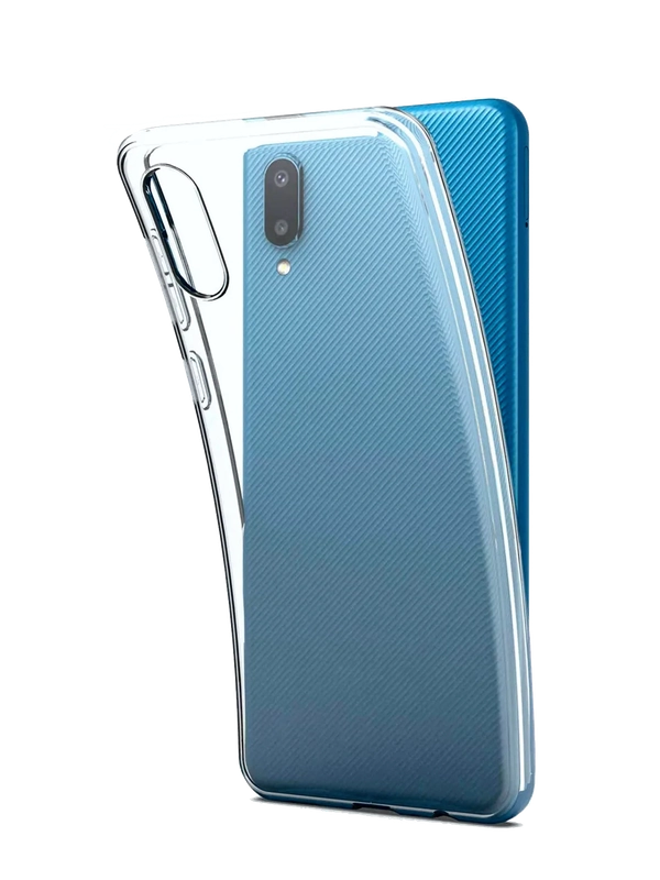 Чехол для Samsung A02, силиконовый, прозрачный