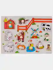 Фиолетовый развивающая рамка-вкладыш - деревянный пазл