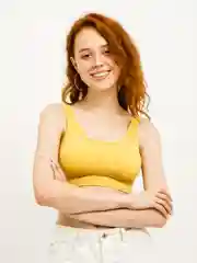 Голубой топ спортивный