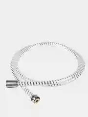 Шланг для душа, 150 см, 1/2"(Имп)-1/2"(Имп), ПВХ, латунь, серебристо-белый