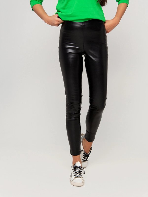 Леггинсы из экокожи Raposa 075BLK