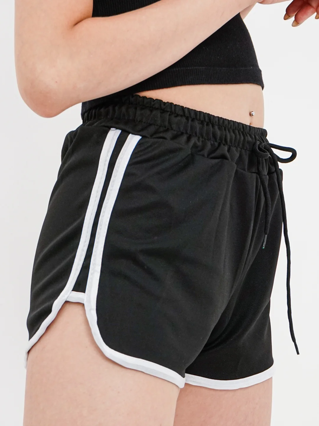 Шорты женские черные спортивные, повседневные шорты Active