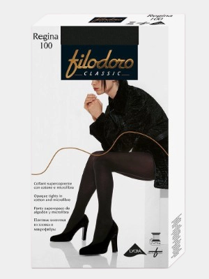 Колготки теплые с хлопком Filodoro Regina 100