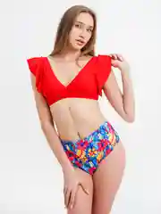 Желтый купальник раздельный женский