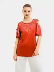 Багровый футболка женская