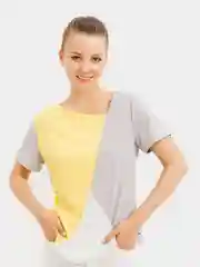 Желтый футболка женская