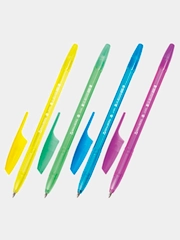 Ручка шариковая BRAUBERG "X-333" NEON, СИНЯЯ, ассорти, узел 0,7 мм, линия письма 0,35 мм