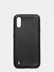 Чехол Samsung Galaxy A01 / M01 (Самсунг Галакси А01 / М01) черный силиконовый под кожу