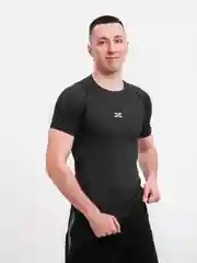 Серый компрессионная футболка спортивная мужская