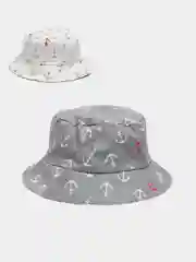 Серый меланж панама детская двухсторонняя
