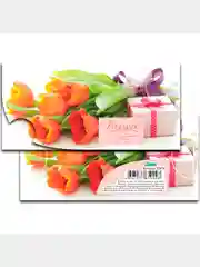 Оранжевый конверты для денег Женские 8,2х17 см (10 Штук)