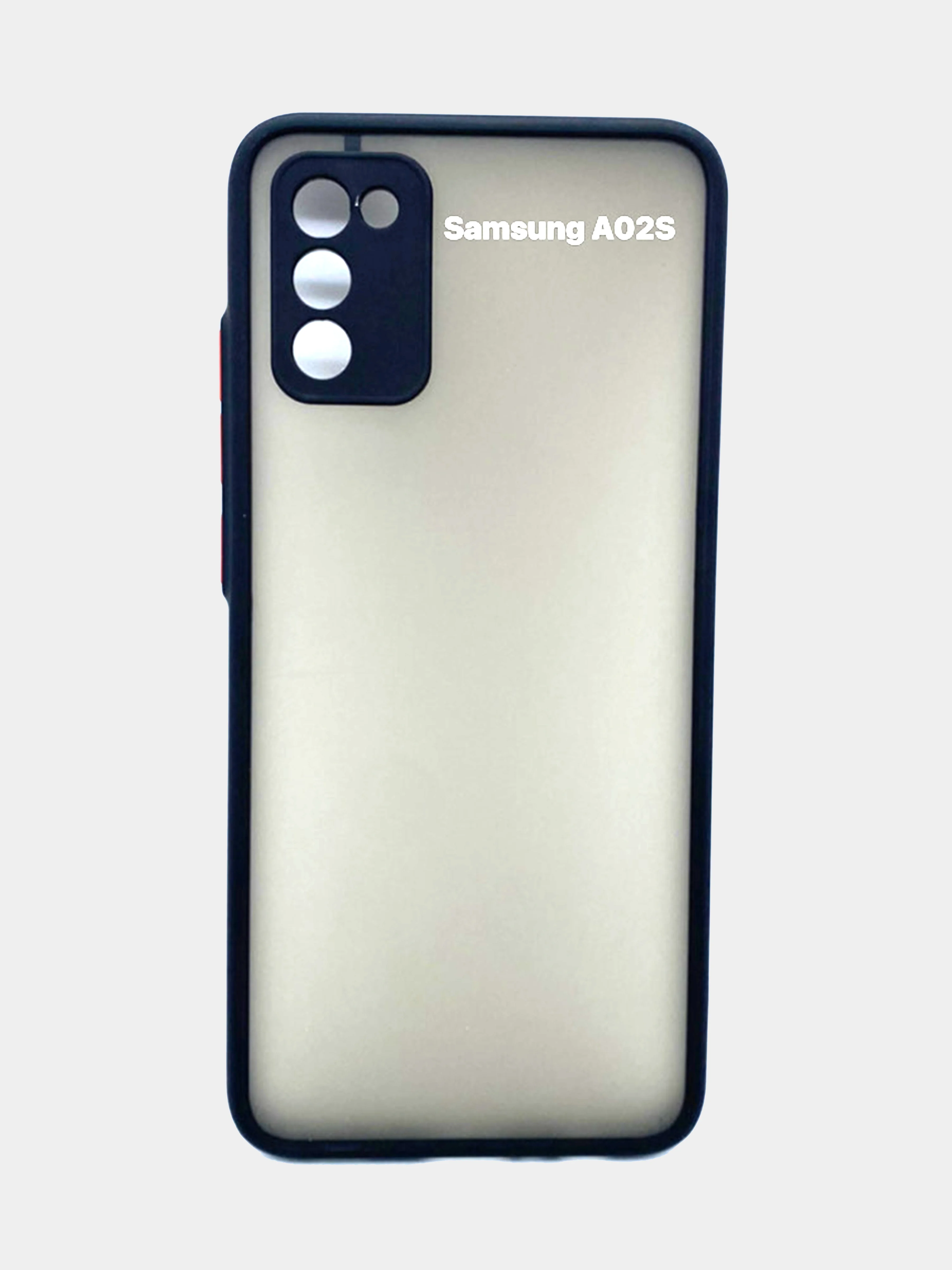 Черный чехол противоударный матовый для Samsung A02S