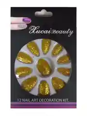 Золотой ногти накладные