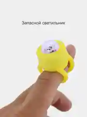 Синий крутая утка в шлеме с фонарем, гудком и пропеллером