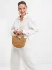 Бежевый соломенная сумка, пляжная сумка