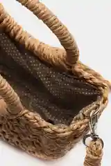 Бежевый соломенная сумка, пляжная сумка