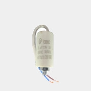 Конденсатор пусковой CBB60 8uF 450V гибкие выводы + болт