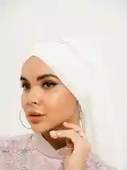 Готовый платок на никах/Готовый платок /головной убор/тюрбан женский/капор /мусульманская