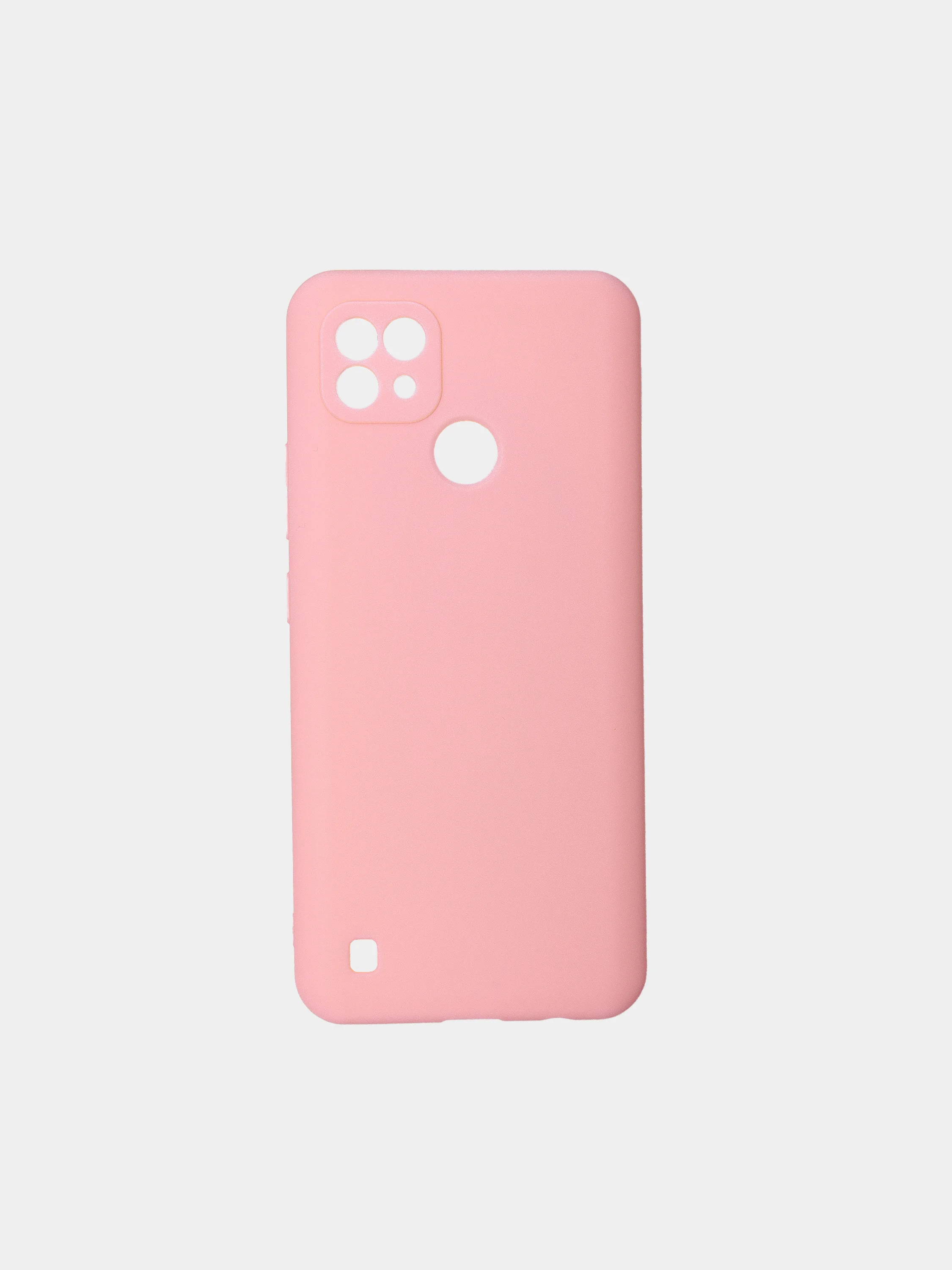 Розовый матовый чехол для Realme C21, силиконовый