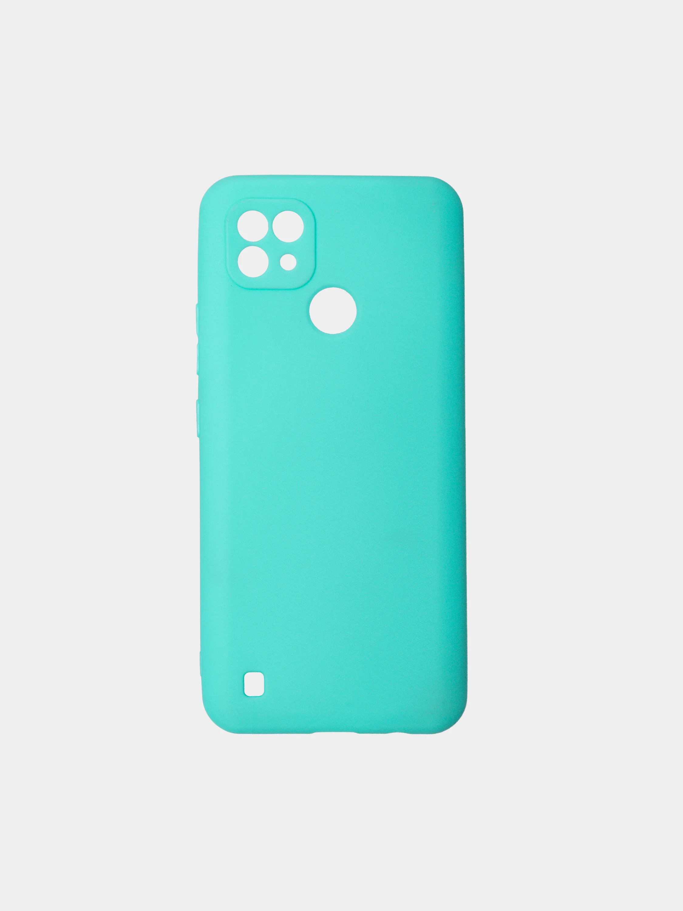 Бирюзовый матовый чехол для Realme C21, силиконовый