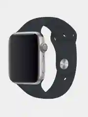 Черный ремешок силиконовый для Apple Watch 42/44