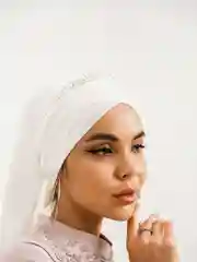 Готовый платок на никах/Готовый платок /головной убор/тюрбан женский/капор /мусульманская