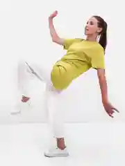 Футболка унисекс без принта, однотонная, прямой крой, базовая, салатовый, 100% хлопок