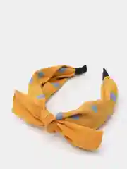 Желтый ободок для волос