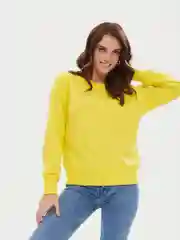 Свитшот женский желтый трикотажный TACHIQUE