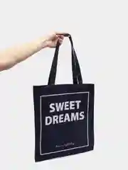 Синий шоппер с принтом "Sweet dreams"