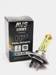 Лампа галогенная AVS ATLAS ANTIFOG BOX, желтый, 1 шт, 12V / 55W