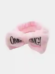 Розовый косметическая повязка на голову OMG